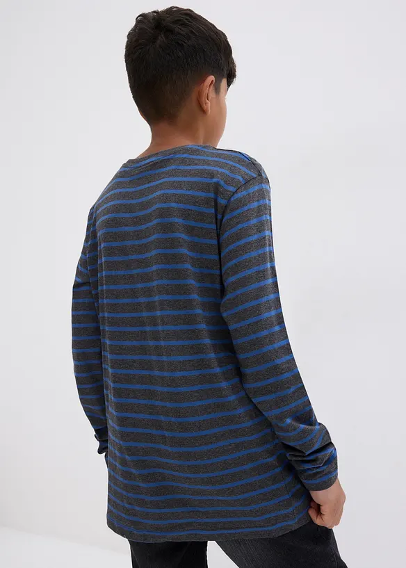 Långärmad T-shirt i ekologisk bomull (2-pack), bonprix