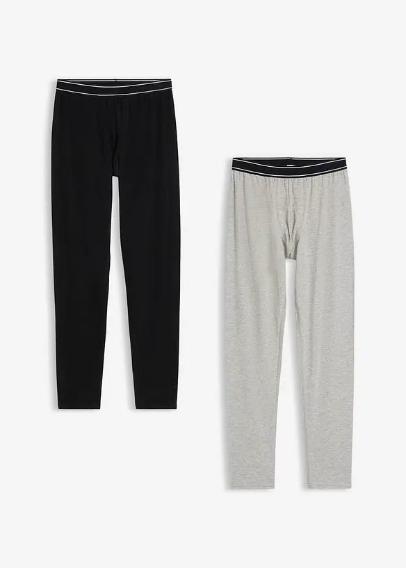 Långkalsong med mjuk, ekologisk bomull (2-pack), bonprix