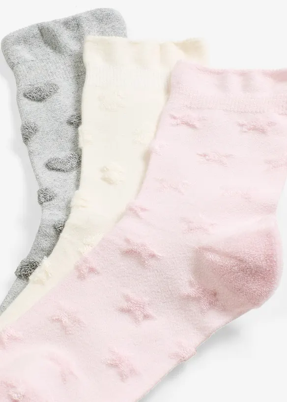 Mjuka mysstrumpor med muddar som inte trycker (3-pack), bonprix