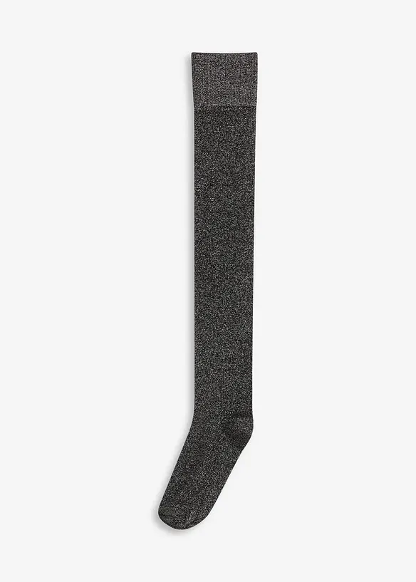 Overknee-strumpor med Lurex och ekologisk bomull, bonprix