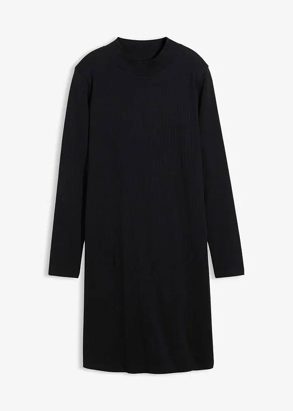 Jerseyklänning med ståkrage, bonprix