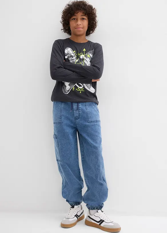 Cargojeans med stretch, Loose Fit, bonprix