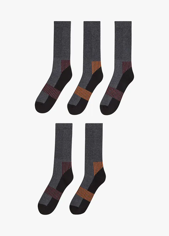 Termotennisstrumpor med frotté på insidan (5-pack), bonprix