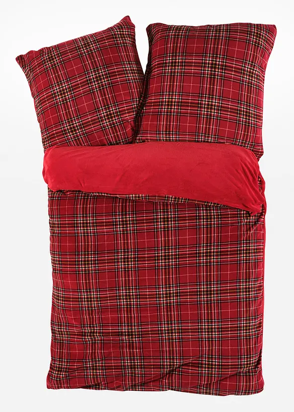 Vändbart Cashmere Touch-påslakanset med rutmönster, bonprix