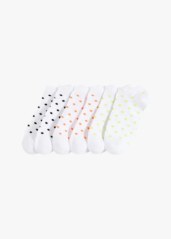 Ankelstrumpor med ekologisk bomull (6-pack), bonprix
