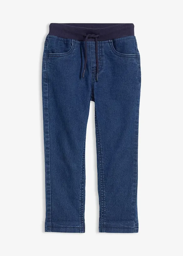 Termojeans med jerseyfoder för barn, bonprix