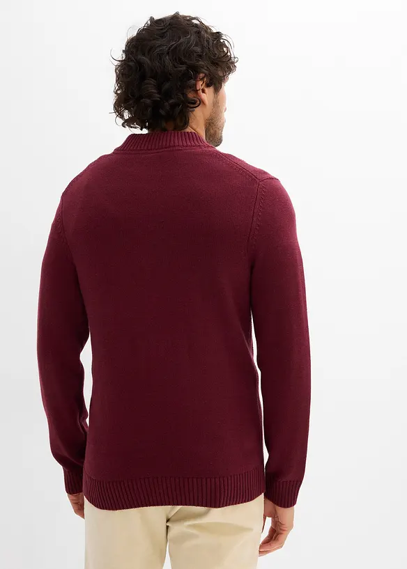 Finstickad cardigan av bomull, bonprix