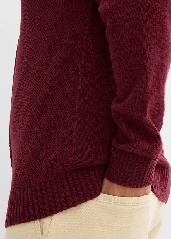 Finstickad cardigan av bomull, bonprix