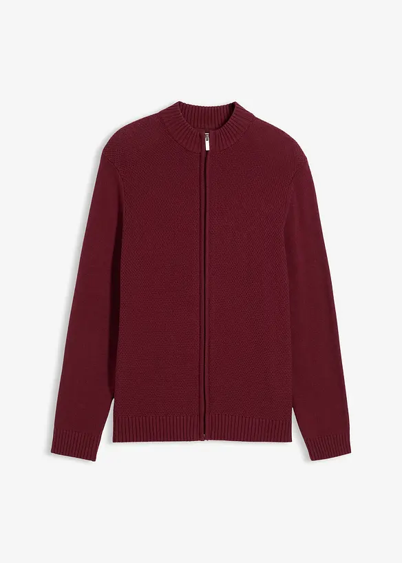 Finstickad cardigan av bomull, bonprix