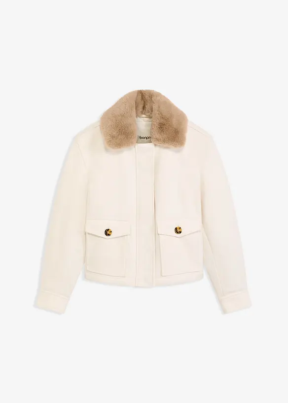 Vinterjacka i ullig stil, bonprix