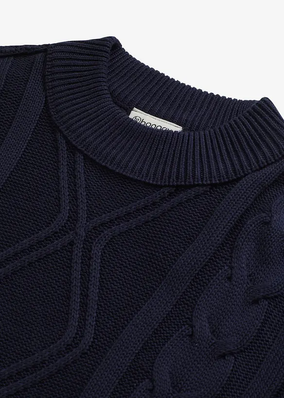 Oversizetr&ouml;ja med fl&auml;tstickning, bonprix