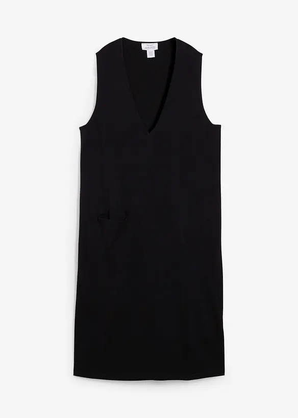 Stickad klänning i bomull, bonprix