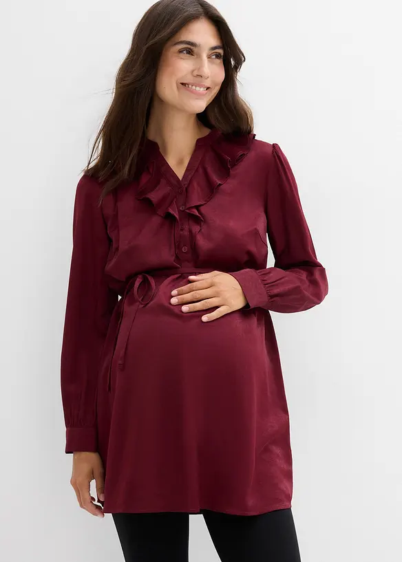 Mammablus av mjuk satin, bonprix