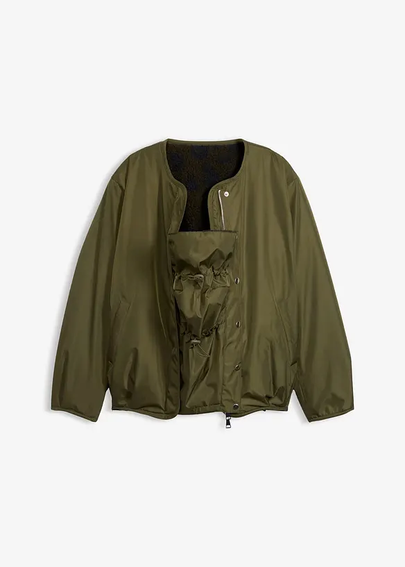 Vändbar mammajacka i kort modell med bebisficka, bonprix