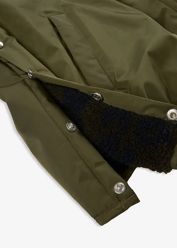 Vändbar mammajacka i kort modell med bebisficka, bonprix