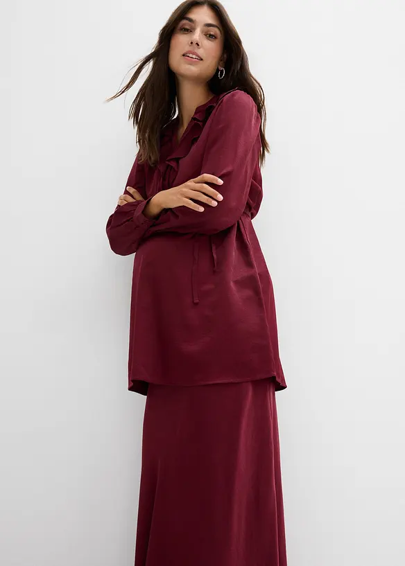 Mammakjol av satin, bonprix