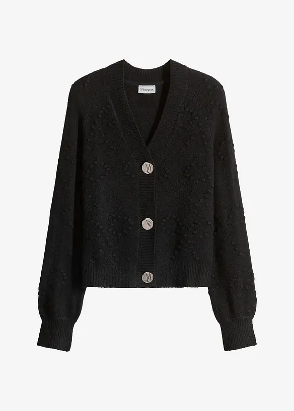Hålmönstrad cardigan, bonprix