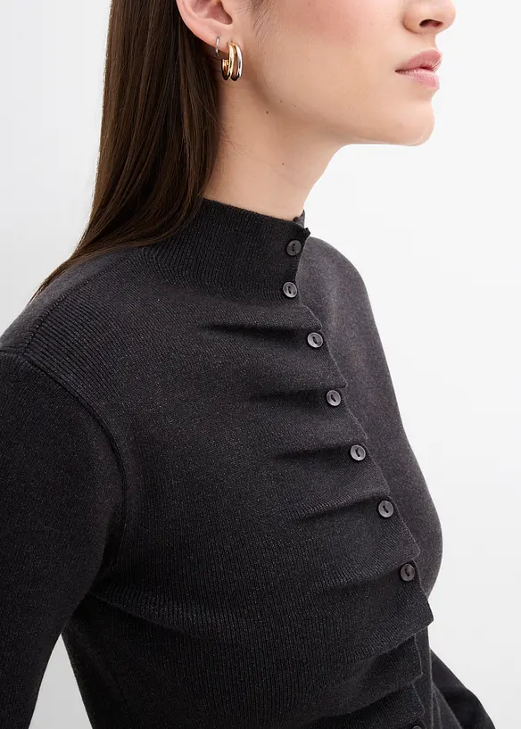 Finstickad cardigan av mjuk viskosmix, bonprix