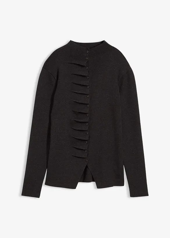 Finstickad cardigan av mjuk viskosmix, bonprix