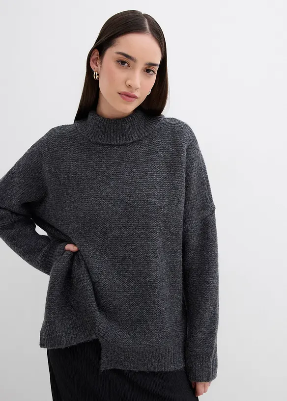 Tröja med asymmetrisk nederkant, bonprix