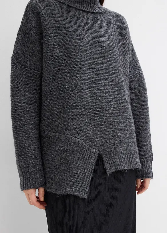Tröja med asymmetrisk nederkant, bonprix