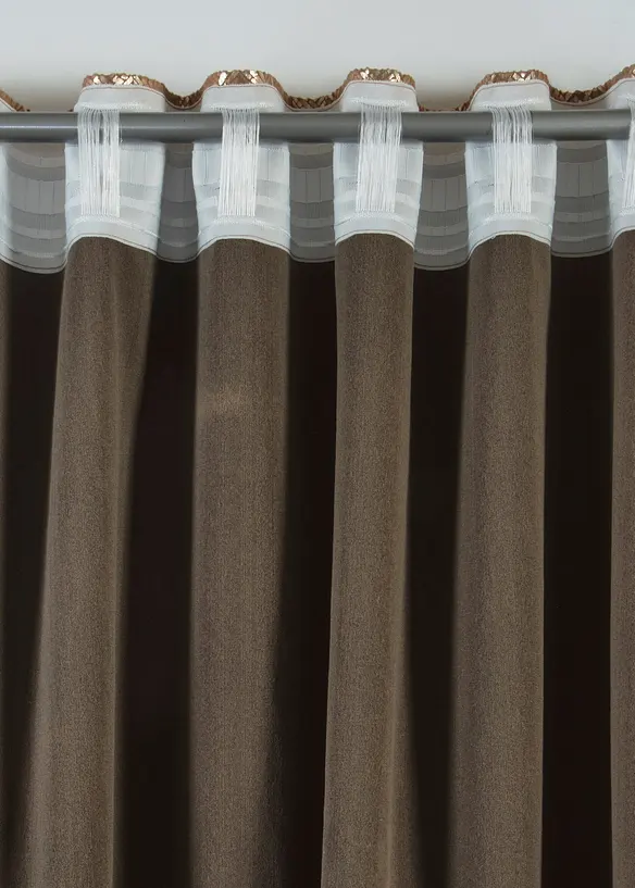 Gardinlängd i glansig sammet (1-pack), även i längre modell, bonprix