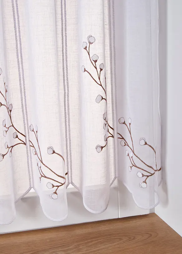 Cafégardin med broderi, bonprix