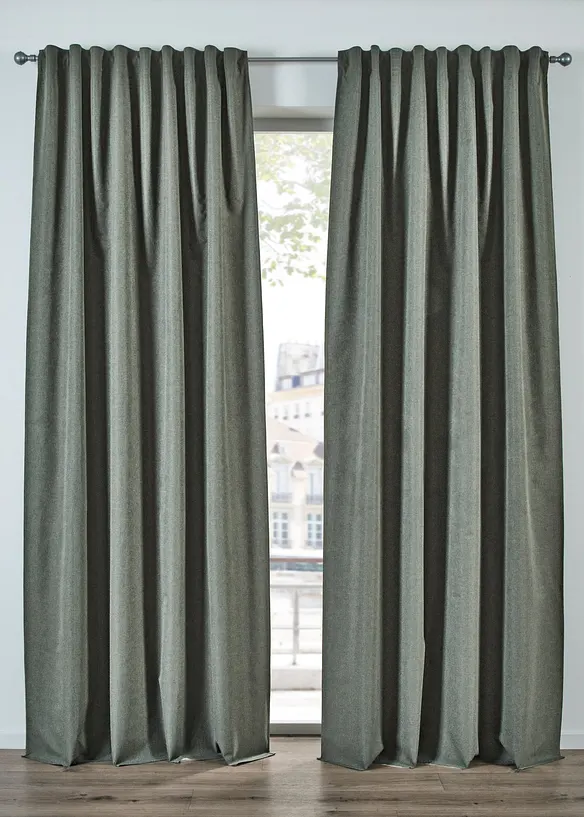 M&ouml;rkl&auml;ggande gardinl&auml;ngd med foder, &auml;ven extra l&aring;ng (1-pack), bonprix