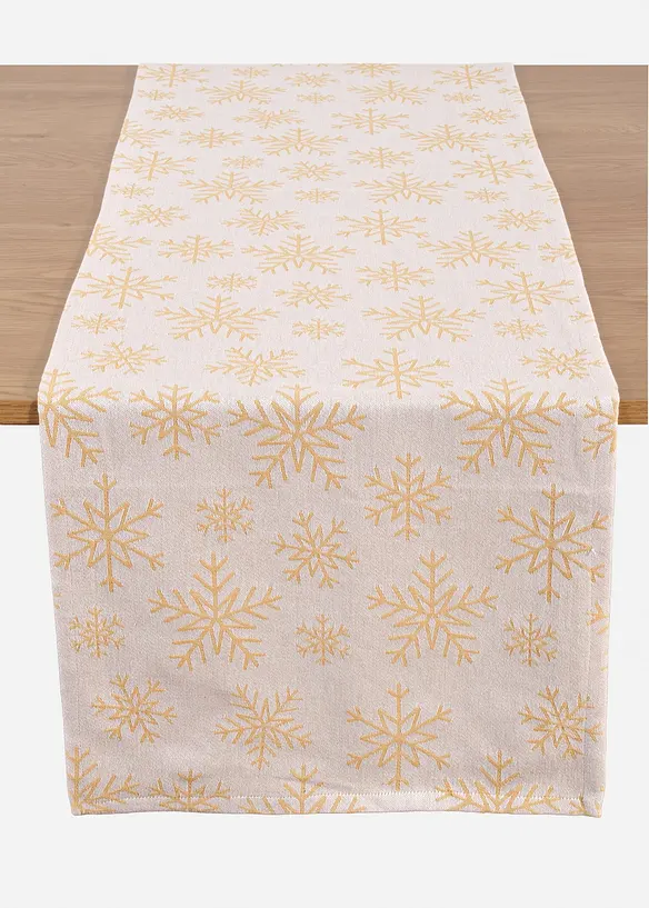 Bordslöpare i jacquard av ekologisk bomull, bonprix