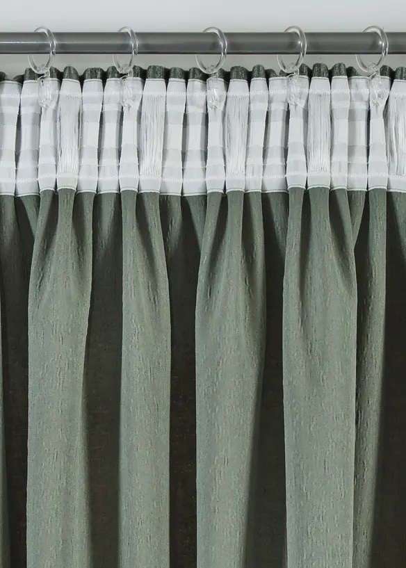 Sammetsgardin med krinklad effekt (1-pack), bonprix