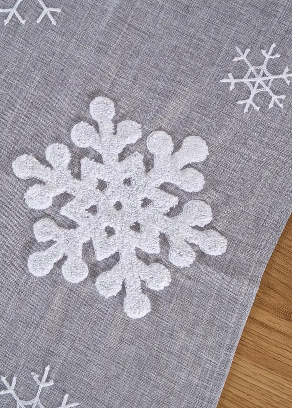 Bordslöpare med fluffiga snöflingor, bonprix
