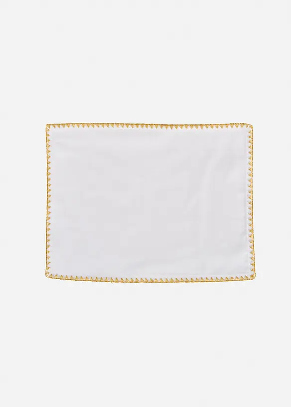 Bordstablett i ekologisk bomull med glansig bård (2-pack), bonprix