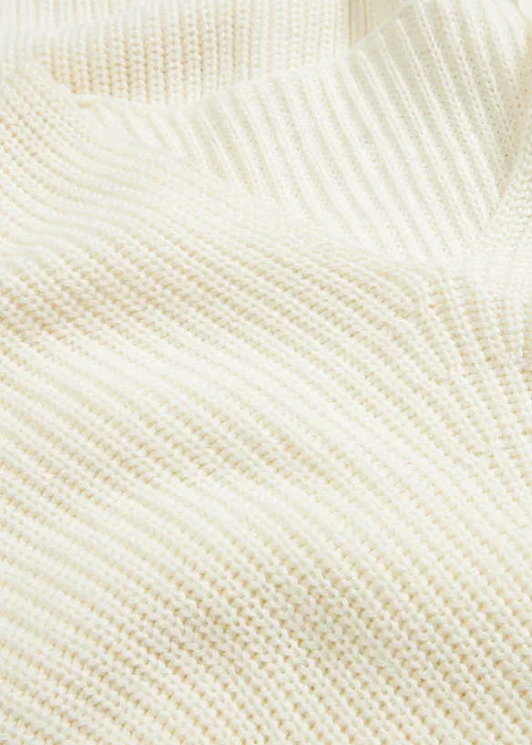 Oversizetröja i bomull och merinoull, bonprix