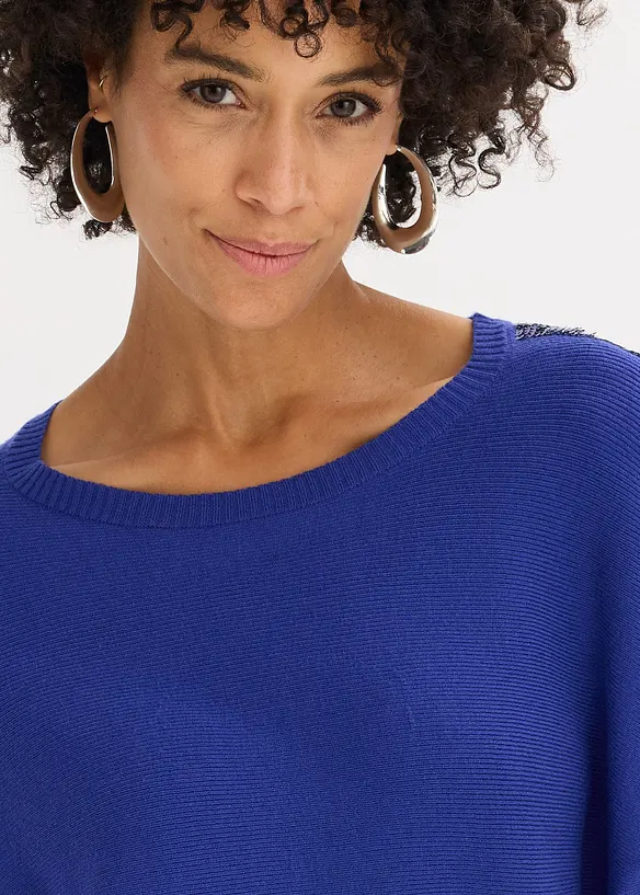 Finstickad tröja med paljetter, bonprix