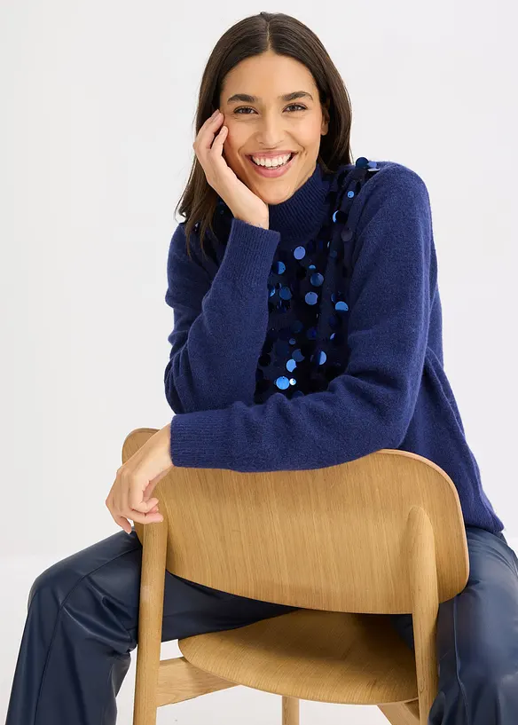 Tröja med paljetter, bonprix