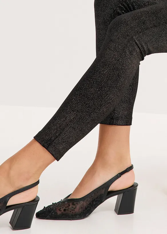 Leggings av sammet med glitter, bonprix