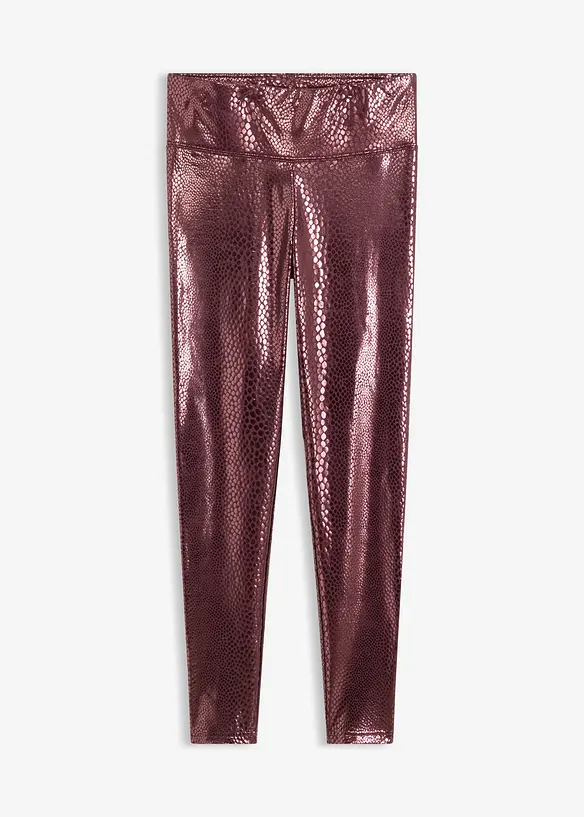 Glansiga leggings i skinnimitation, bonprix