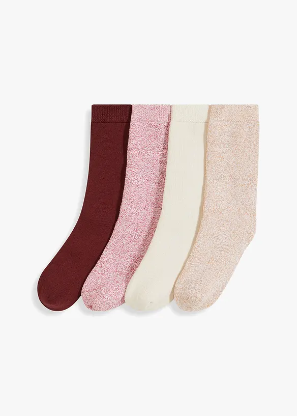 Termofrottéstrumpor i ekologisk bomull (4-pack), bonprix