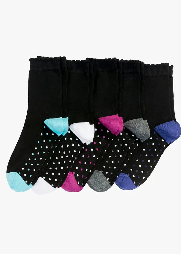 Damstrumpa (5-pack) i ekologisk bomull, bonprix