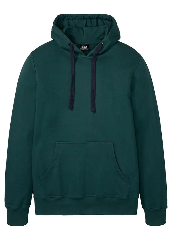 Sweatshirt med huva i ren bomull, bonprix