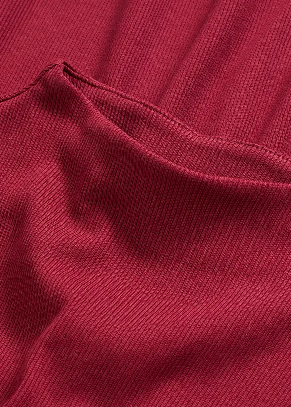 L&aring;ng&auml;rmad topp i ribbat material, bonprix