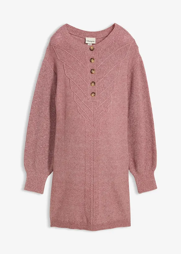 Mammaklänning med amningsöppning och lång knappslå, bonprix