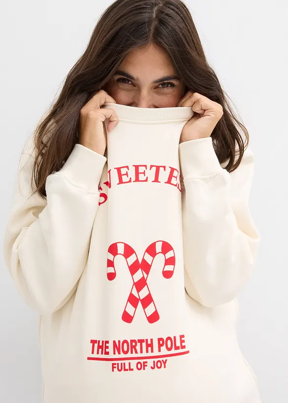 Mamma-/amningssweatshirt i mjuk ekologisk bomull, bonprix