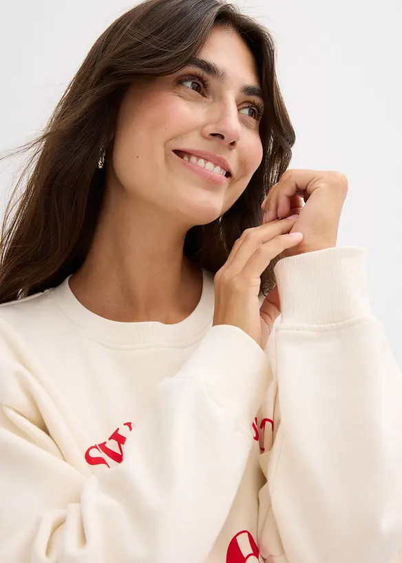 Mamma-/amningssweatshirt i mjuk ekologisk bomull, bonprix