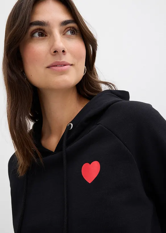 Mammasweatshirt av ekologisk bomull, med amningsöppningar, bonprix