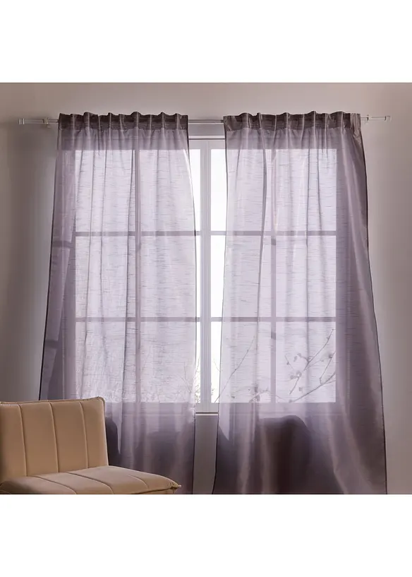 Gardinlängd med lätt glansig effekt (1-pack), även i längre modell, bonprix