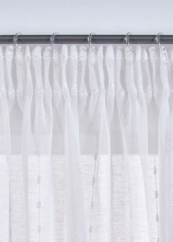 Gardinlängd med vävda ränder (1-pack), bonprix