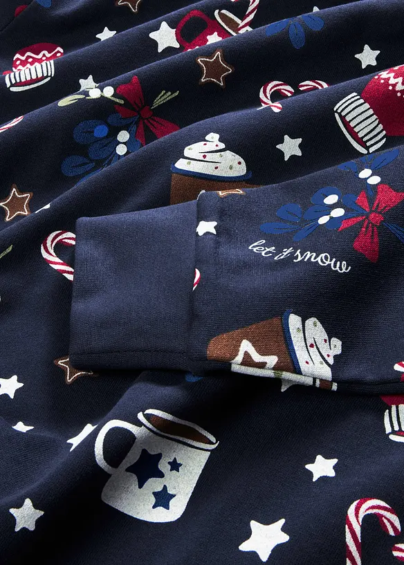 Trikåklänning med julmotiv, bonprix