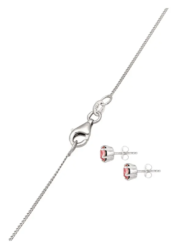 Halsband och örhängen från Elli i sterlingsilver 925 (3 delar), elli