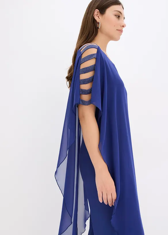 Jumpsuit med poncho i tunn chiffong, bonprix